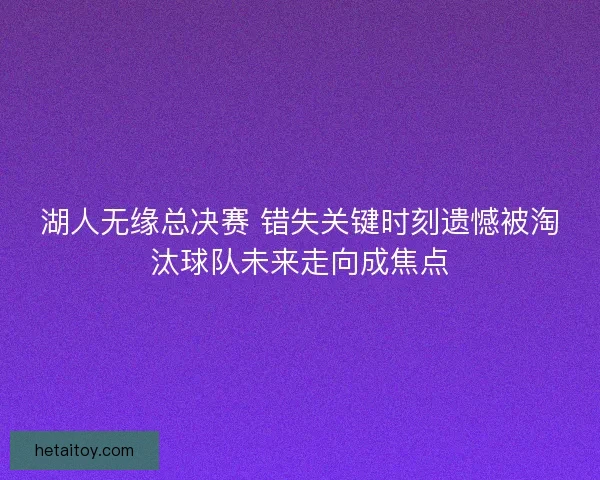 湖人无缘总决赛 错失关键时刻遗憾被淘汰球队未来走向成焦点